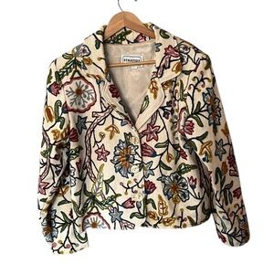 STARFIRE X VINTAGE Floral Embroidered Bohemian Felted Blazer